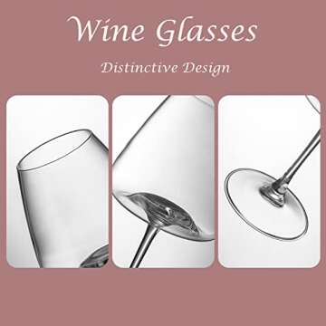 PTSTING 18oz Burgundy Wine Glasses Set of 4