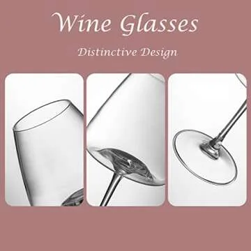 PTSTING 18oz Burgundy Wine Glasses Set of 4