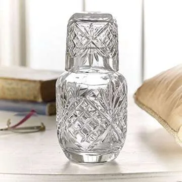 Lefonte Crystal Bedside Night Carafe Elegant Design