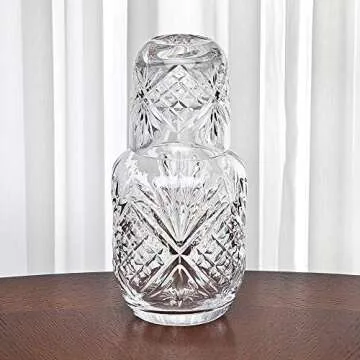 Lefonte Crystal Bedside Night Carafe Elegant Design