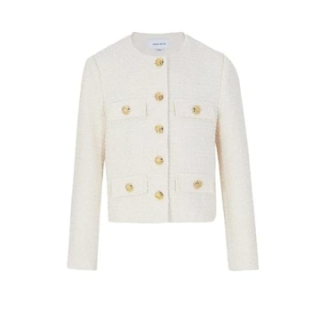 URBAN REVIVO Women's Cropped Tweed Blazer 2024