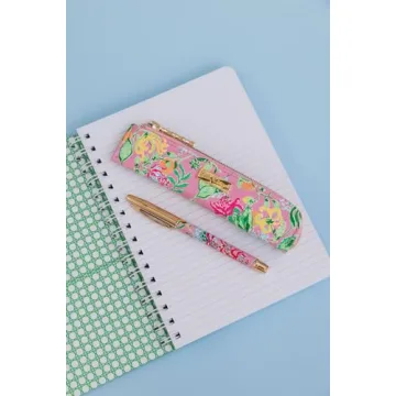 Lilly Pulitzer Metal Pen and Pouch Set for Stylish Writing