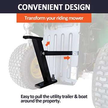 ELITEWILL Lawn Mower Trailer Towing Hitch, Garden Tractor Pro Hi Hitch Compatible with John Deere Cu...