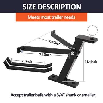 ELITEWILL Lawn Mower Trailer Towing Hitch, Garden Tractor Pro Hi Hitch Compatible with John Deere Cub Cadet Husqvarna Craftsman Riding Mowers