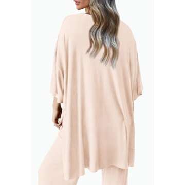 PRETTYGARDEN Women's 2 Piece Outfits Casual Short Sleeve Pullover Tops and Wide Leg Pants Lounge Set...