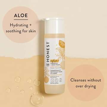 The Honest Company 2-in-1 Cleansing Shampoo + Body Wash | Gentle for Baby | Naturally Derived, Tear-...