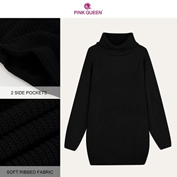 Pink Queen Oversized Long Sweater Dress for Women