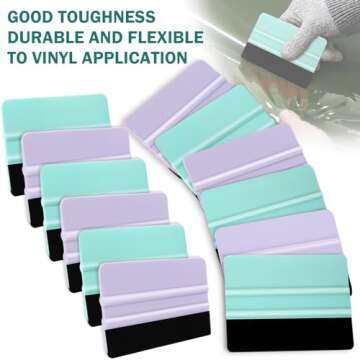 WRAPXPERT Vinyl Squeegee Set - Durable Felt Edged Tools