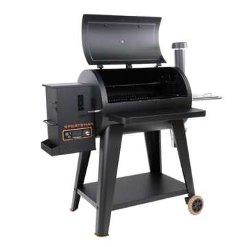 Pit Boss 10537 PB0820SP Wood Pellet Grill, 820 Square Inches, Black