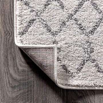 JONATHAN Y MOH101B-5 Moroccan Hype Boho Vintage Diamond 5 ft. x 8 ft. Area-Rug, Bohemian, Southwestern, Casual, Transitional, Pet Friendly, Non Shedding, Stain Resistant, Easy-Cleaning, Cream/Gray