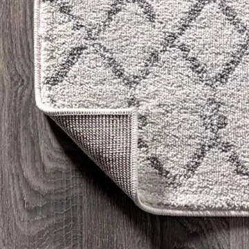 JONATHAN Y MOH101B-5 Moroccan Hype Boho Vintage Diamond 5 ft. x 8 ft. Area-Rug, Bohemian, Southwestern, Casual, Transitional, Pet Friendly, Non Shedding, Stain Resistant, Easy-Cleaning, Cream/Gray