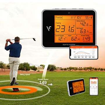 Voice Caddie SC300 - Portable Golf Swing Monitor for Instant Feedback