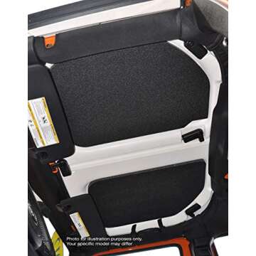 Design Engineering 050137 Boom Mat Black Sound Deadening Headliner Compatible with 4-Door Jeep Wrangler JK (2011-2018)