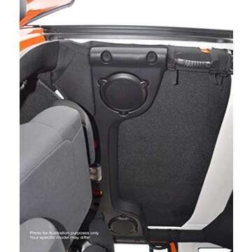 Design Engineering 050137 Boom Mat Black Sound Deadening Headliner Compatible with 4-Door Jeep Wrangler JK (2011-2018)