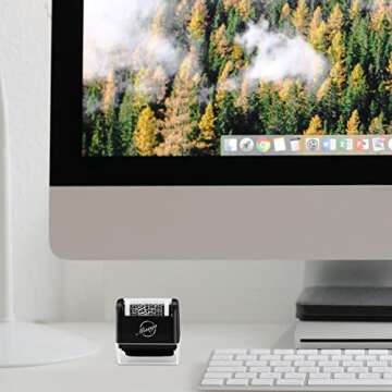 Miseyo Identity Theft Protection Roller Stamp Set - Black (3 Refill Ink Included)