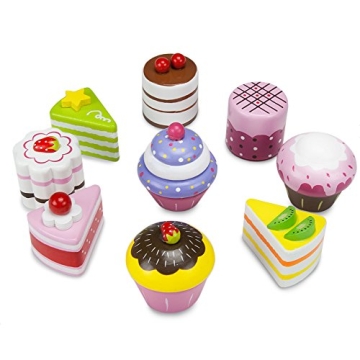 Colorful Wooden Dessert Set for Kids - Perfect Play Time!