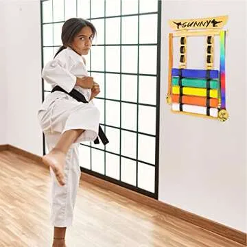Tilhumt Karate Belt Display Rack - Customizable & Motivational