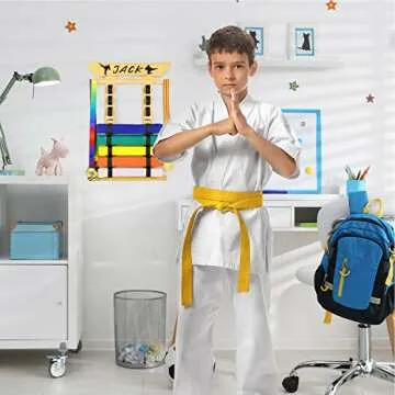Tilhumt Karate Belt Display Rack - Customizable & Motivational