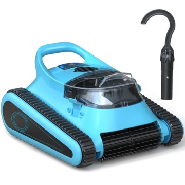 HISION Cordless Automatic Robotic Pool Cleaner with 180W Suction - Reliable and Easy to Use Pool Vac...