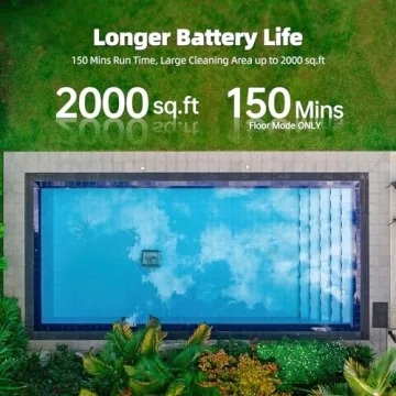 Cordless Robotic Pool Cleaner Durable 180W Suction