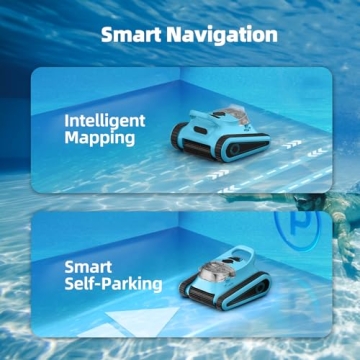 Cordless Robotic Pool Cleaner Durable 180W Suction