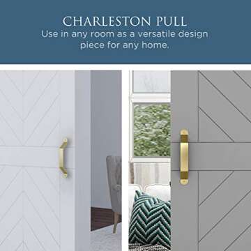 National Hardware N700-109 Interior Sliding Barn Door Hardware Charleston Pull, 10-Inches, Easy to I...