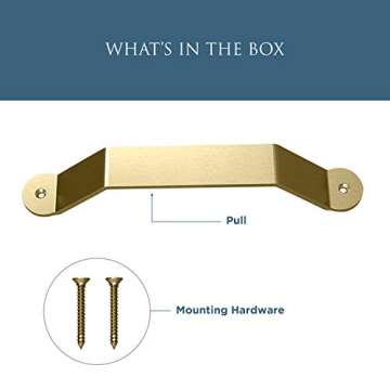 National Hardware N700-109 Interior Sliding Barn Door Hardware Charleston Pull, 10-Inches, Easy to Install, Brushed Gold