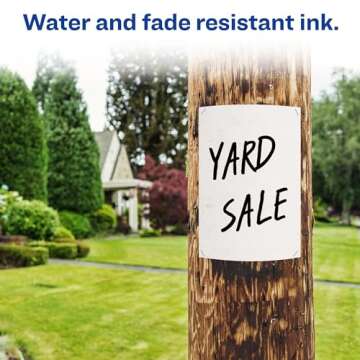 Avery Marks-A-Lot Permanent Markers, Regular Desk-Style Size, Chisel Tip, Water and Wear Resistant, 2 Black Markers (07888)