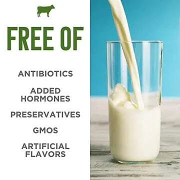 Maple Hill Shelf Stable Whole White Milk 100% Grass Fed, Organic, Non-GMO: 12 Pack 8 Fl Oz Aseptic Milk Boxes