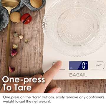 BAGAIL BASICS Digital Kitchen Scale for Cooking & Baking