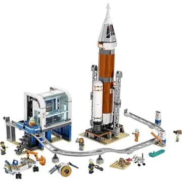 LEGO City Space Deep Space Rocket and Launch Control 60228 Model Rocket Building Kit with Toy Monora...