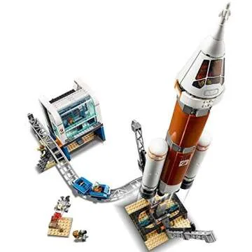 LEGO City Space Deep Space Rocket and Launch Control 60228 Model Rocket Building Kit with Toy Monorail, Control Tower and Astronaut Minifigures, Fun STEM Toy for Creative Play (837 Pieces)