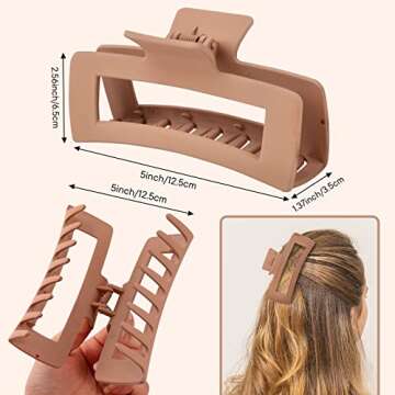 MINMUNJIU Stylish Extra Large Hair Claw Clips for Thick Hair