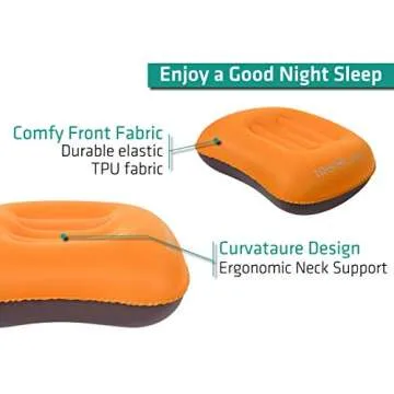 TREKOLOGY Aluft 1.0 Inflatable Camping Pillow for Comfort