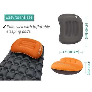 TREKOLOGY Aluft 1.0 Inflatable Camping Pillow for Comfort