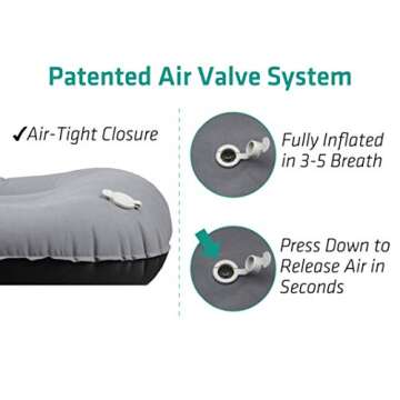 TREKOLOGY Aluft 1.0 Inflatable Camping Pillow for Comfort