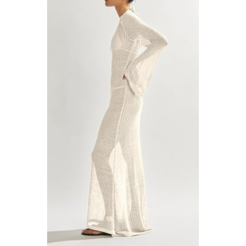 Saodimallsu Crochet Cover-Up Dress for Stylish Beach Days