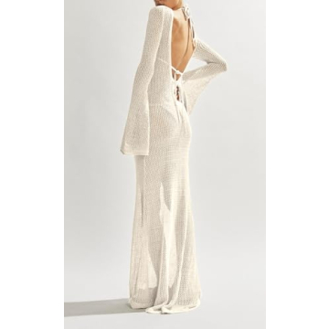 Saodimallsu Crochet Cover-Up Dress for Stylish Beach Days