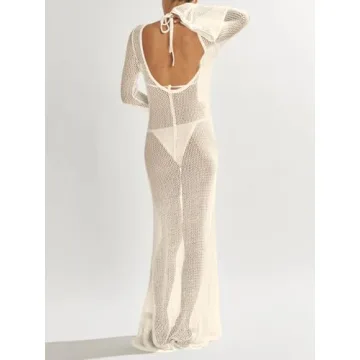 Saodimallsu Crochet Cover-Up Dress for Stylish Beach Days