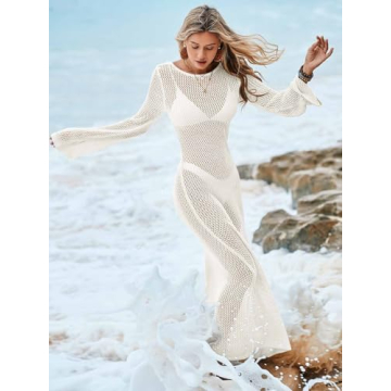 Saodimallsu Crochet Cover-Up Dress for Stylish Beach Days