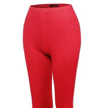 SSOULM Women’s Stylish High Waist Flare Pants Red