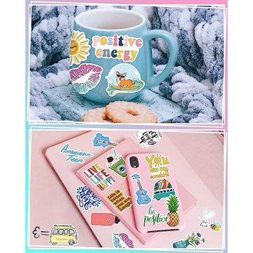 Cute VSCO Vinyl Stickers - 100 Pack for Teens and Kids