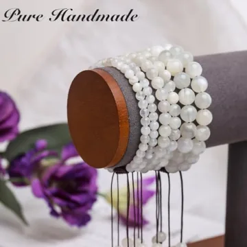 BONNY BOXX Braided 4mm Moonstone Bracelet - Healing Energy Gemstone