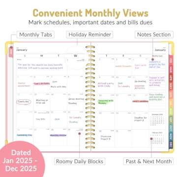 Forvencer 2025 Planner, Hardcover Weekly and Monthly Planner, January 2025 - December 2025, 6" x 8",...