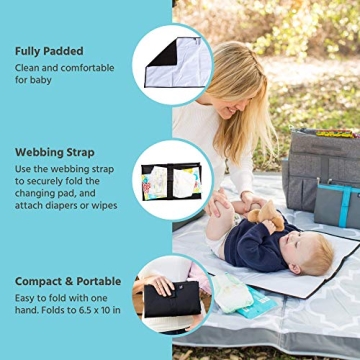 J.L. Childress Portable Changing Pad - Travel Friendly & Waterproof