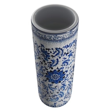 Elegant Red Lantern 24" Porcelain Umbrella Stand