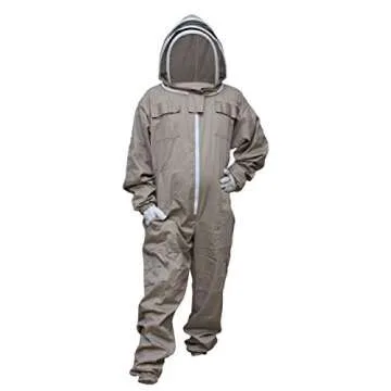 Protective MS Bee Suit Cotton Beekeeper Suit and Gloves