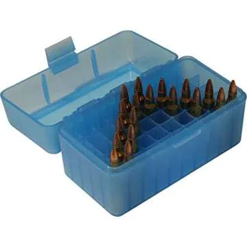 MTM 50 Round Rifle Ammo Box - Durable & Compact for Ammo Storage