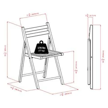 Winsome Robin 4-PC Folding Teak Chairs for Easy Storage