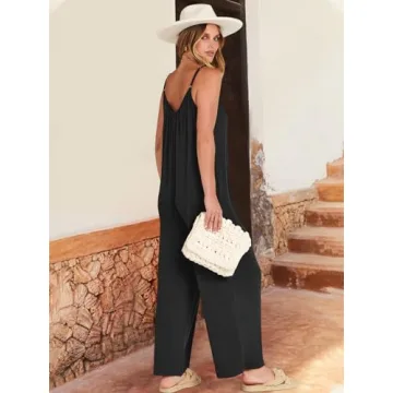 Stylish ANRABESS Women's Summer Wide Leg Jumpsuit